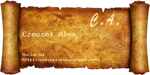 Czeczei Alex névjegykártya